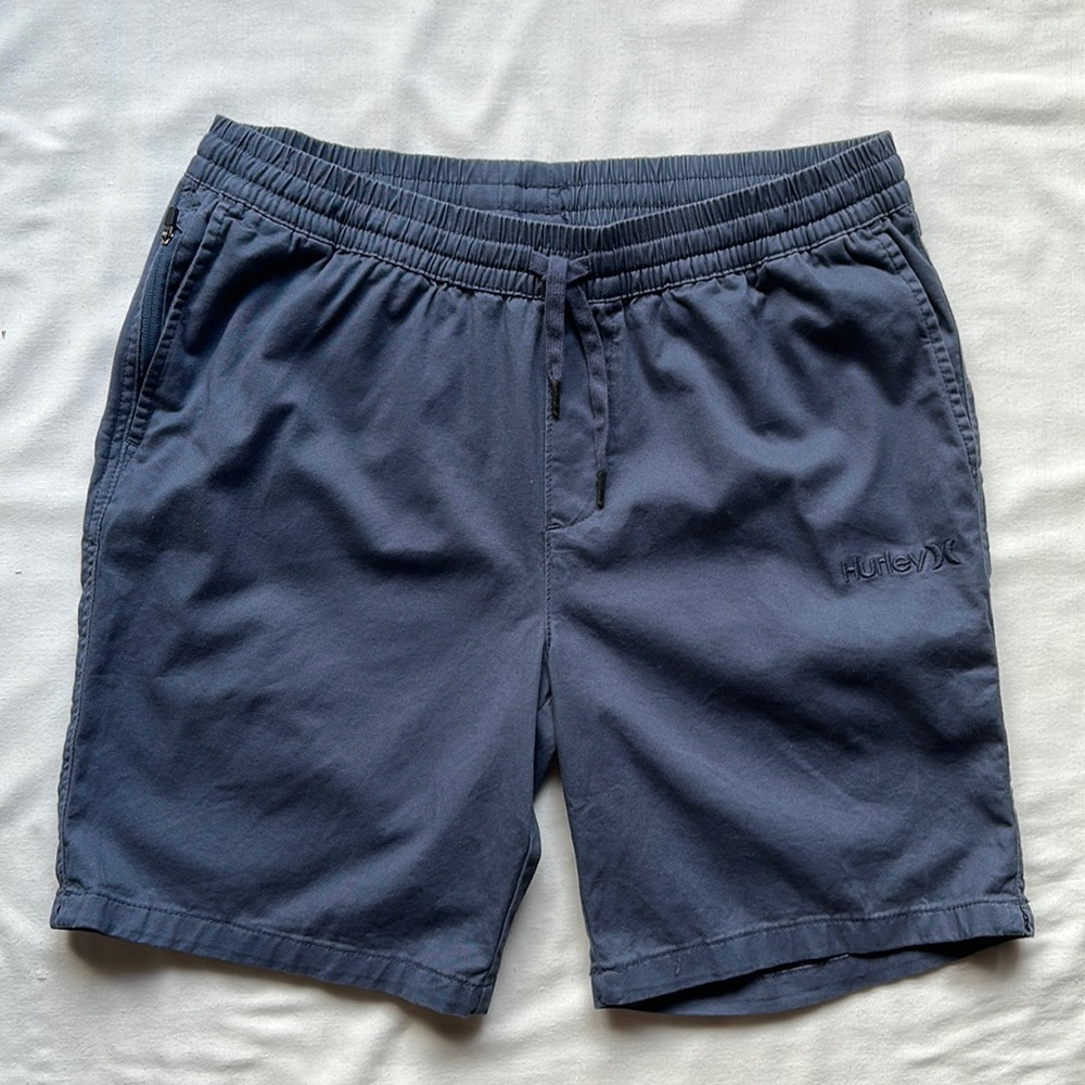 Hurley Blue Elastic Waistband Stretch Walking Shorts